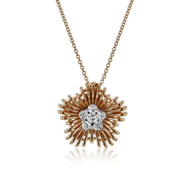 Starburst Pendant in 18k Gold with Diamonds - Simon G. Jewelry