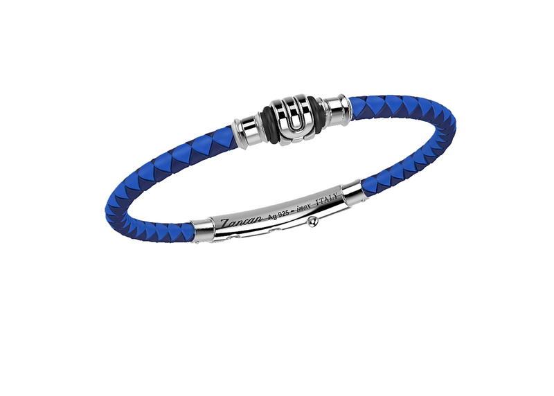 Blue Silicone Bracelet with Marble