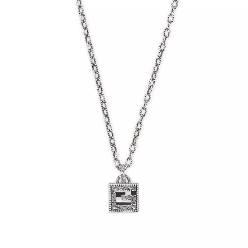 GUCCI G CUBE NECKLACE 50CM SILVER YBB814849001