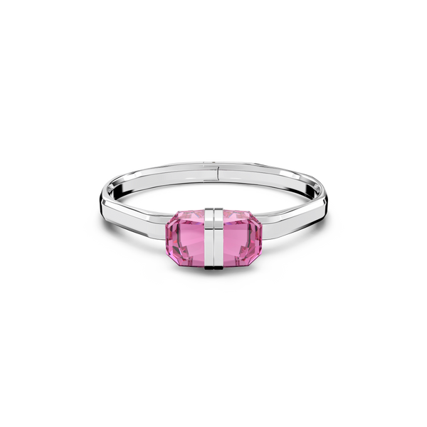 SWAROVSKI LUCENT BANGLE, MAGNETIC CLOSURE, PINK, STAINLESS STEEL