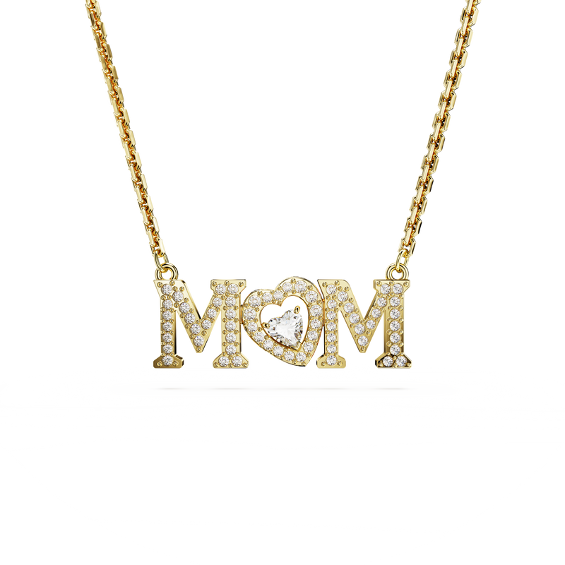 SWAROVSKI MOTHER’S DAY NECKLACE, HEART, WHITE, GOLD-TONE PLATED 5649933