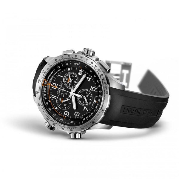 HAMILTON KHAKI AVIATION X-WIND GMT CHRONO QUARTZ