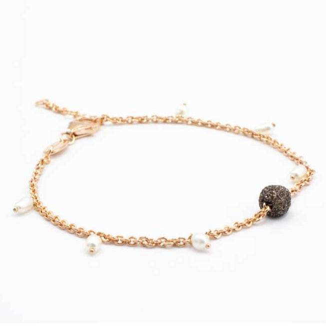 DNA Perla Pink / Pearls Bronze Dust single strand Bracelet