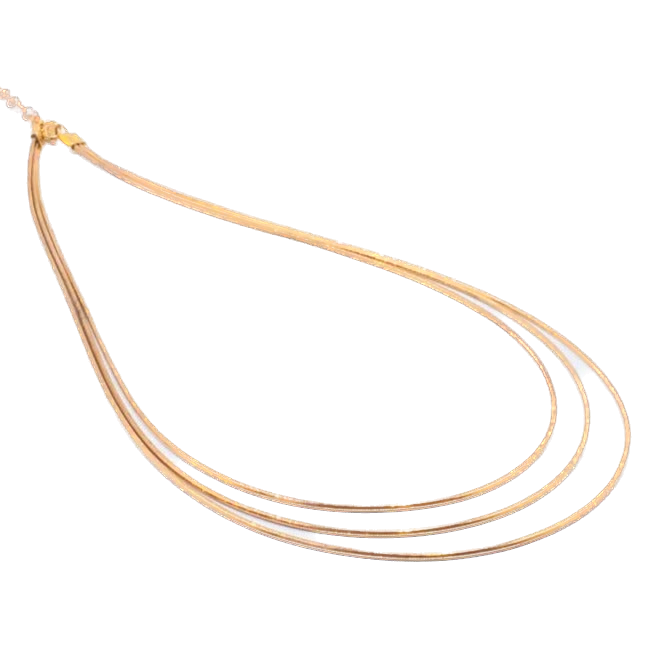 DNA 3 strands Pink Shiny Necklace