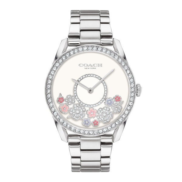 Coach Ladies' Coach Preston Crystal Accent Watch with White Dial '14503775