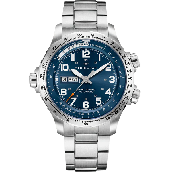 HAMILTON  KHAKI AVIATION X-WIND DAY DATE AUTO H77765141