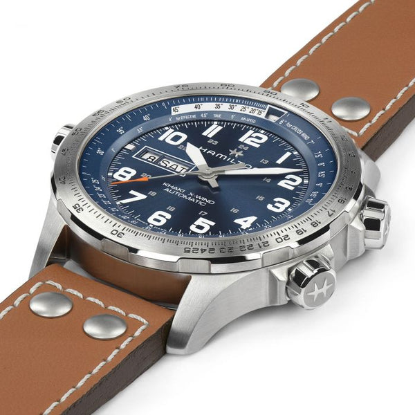 HAMILTON  KHAKI AVIATION X-WIND DAY DATE AUTO H77765541